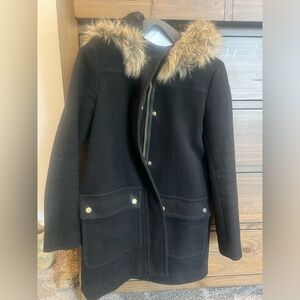 J Crew Factory Black winter coat jacket 4